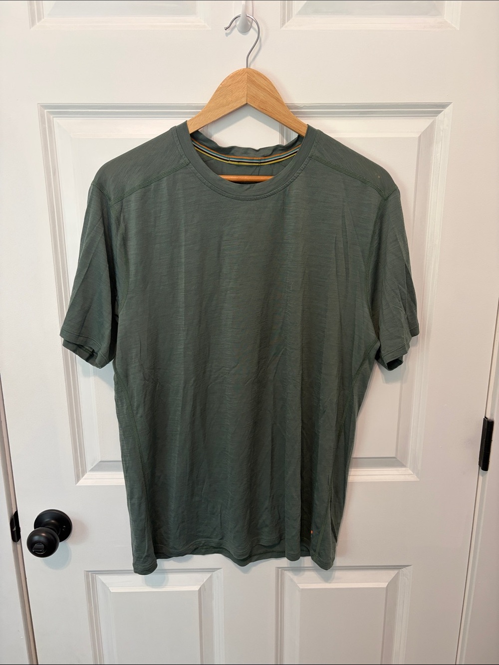 Smartwool Men's Short Sleeve Crew Tee in Olive